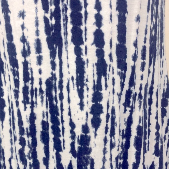 H & M Tie Dye Blue and White Print  Maxi Dress - Picture 8 of 8